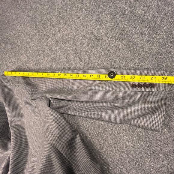 Lauren Ralph Lauren Blazer Silk Wool 48R Gray Two Button Single Vent Suit Jacket - Picture 11 of 13